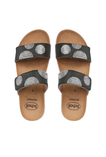 Scholl Чехли F29875 Dubai 2 Straps Med 1028 Khaki - Mera.bg