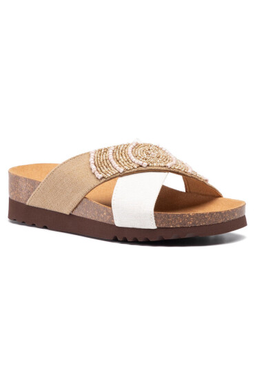 Scholl Чехли La Serena 2.0 F27753 2224 350 Sand/Off White - Mera.bg