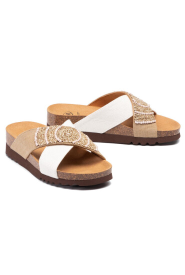 Scholl Чехли La Serena 2.0 F27753 2224 350 Sand/Off White - Mera.bg