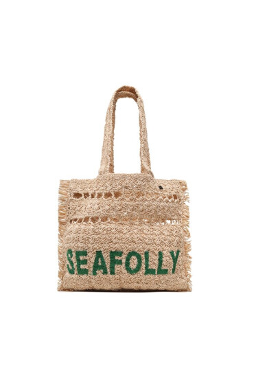 Seafolly Дамска чанта Logo Woven Tote 71927-BG Natural - Mera.bg