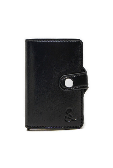 Semi Line Калъф за кредитни карти P8296-2 Черен - Mera.bg