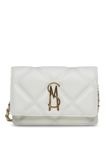 Steve Madden Дамска чанта Bendue Crossbody SM13001105-02002-CRM Бял - Mera.bg