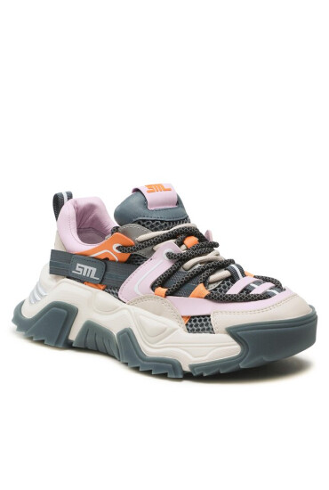 Steve Madden Сникърси Kingdom Sneaker SM11002519 SM11002519-82C Greige/Org - Mera.bg