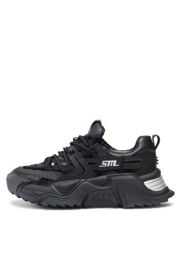 Steve Madden Сникърси Kingdom Sneaker SM11002519 SM11002519-915 Black/Silver - Mera.bg