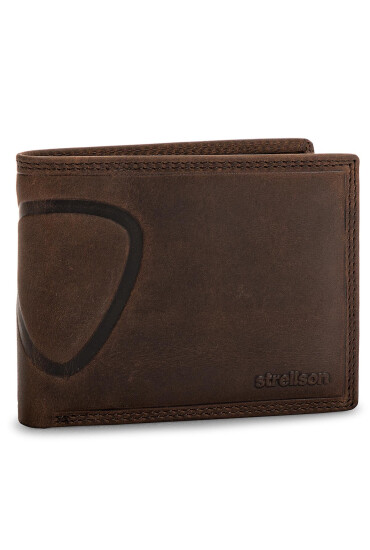 Strellson Голям мъжки портфейл Baker Street 4010000048 Кафяв - Mera.bg
