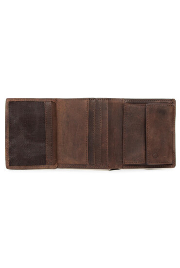 Strellson Малък мъжки портфейл Billfold Q7 4010000047 Dark Brown 702 - Mera.bg