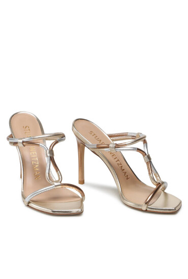 Stuart Weitzman Сандали Woven Knot 100 Sanda SA620 Златист - Mera.bg