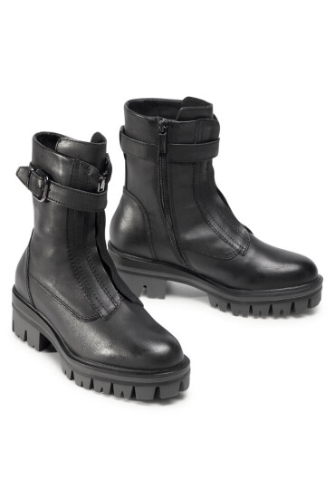 Tamaris Боти 1-25421-25 Black Leather 003 - Mera.bg