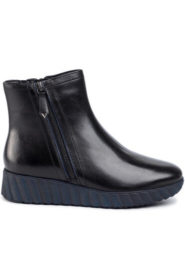 Tamaris Боти 1-25808-33 Blk Lea/Navy 084 - Mera.bg