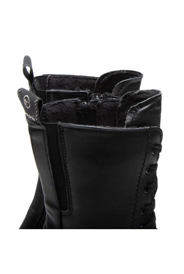 Tamaris Боти 1-25814-29 Black Leather 003 - Mera.bg