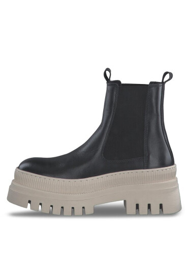 Tamaris Боти тип челси 1-25494-20 Blk Lea./Ivory 040 - Mera.bg