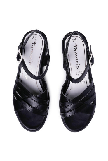 Tamaris Сандали 1-28014-24 Black Leather 003 - Mera.bg