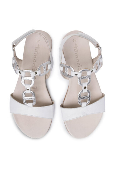 Tamaris Сандали 1-28163-24 White/Silver 191 - Mera.bg