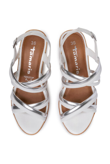 Tamaris Сандали 1-28009-24 White/Silver 191 - Mera.bg