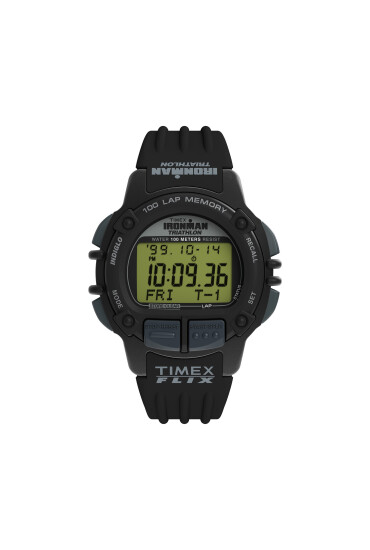 Timex Часовник Ironman Flix 100 Lap TW5M63000 Черен - Mera.bg