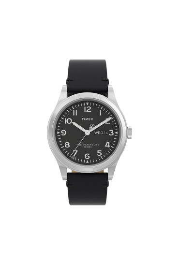 Timex Часовник Waterbury Traditional Day Date TW2W14700 Черен - Mera.bg