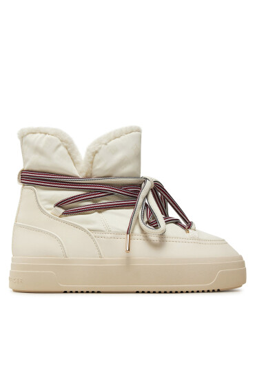Tommy Hilfiger Апрески Snowboot Monogram Faux Fur FW0FW08389 Бежов - Mera.bg