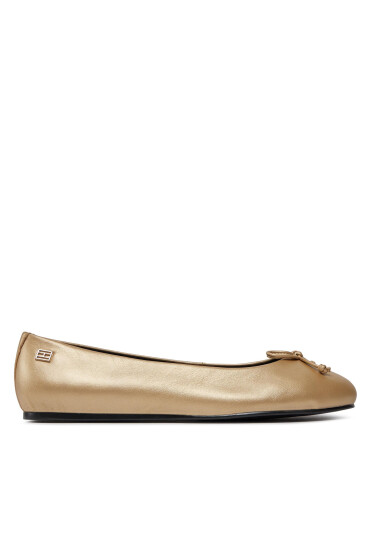 Tommy Hilfiger Балеринки Essential Golden Ballerina FW0FW07865 Златист - Mera.bg