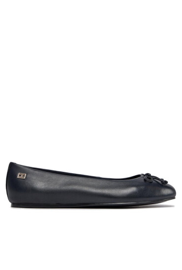 Tommy Hilfiger Балеринки Essential Leather Ballerina FW0FW07768 Тъмносин - Mera.bg