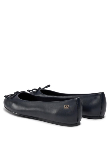Tommy Hilfiger Балеринки Essential Leather Ballerina FW0FW07768 Тъмносин - Mera.bg