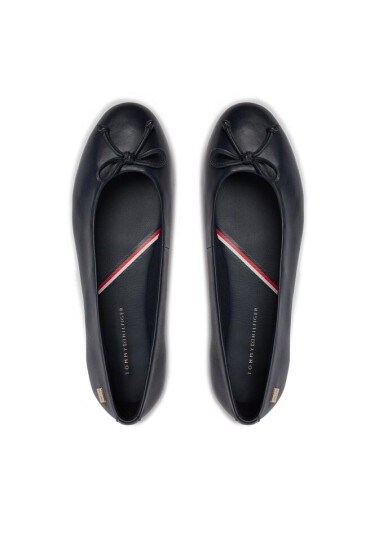 Tommy Hilfiger Балеринки Essential Leather Ballerina FW0FW07768 Тъмносин - Mera.bg