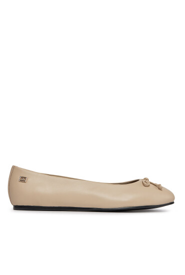 Tommy Hilfiger Балеринки Essential Leather Ballerina FW0FW07768 Бежов - Mera.bg