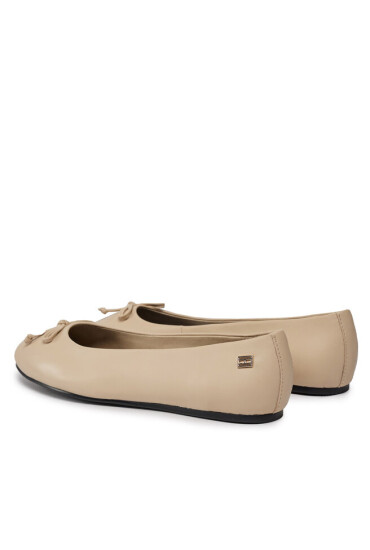 Tommy Hilfiger Балеринки Essential Leather Ballerina FW0FW07768 Бежов - Mera.bg