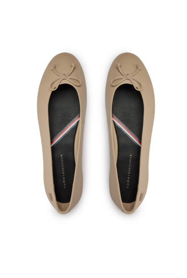 Tommy Hilfiger Балеринки Essential Leather Ballerina FW0FW07768 Бежов - Mera.bg