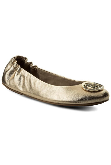 Tommy Hilfiger Балеринки Flexible Gold Ballerina FW0FW02863 Mekong 709 - Mera.bg