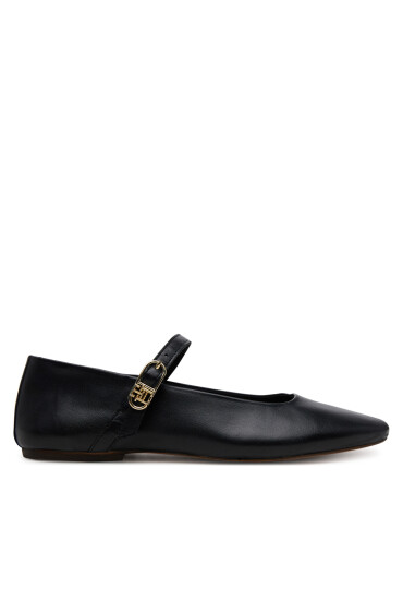 Tommy Hilfiger Балеринки Leather Maryjane Ballerina FW0FW08651 Черен - Mera.bg
