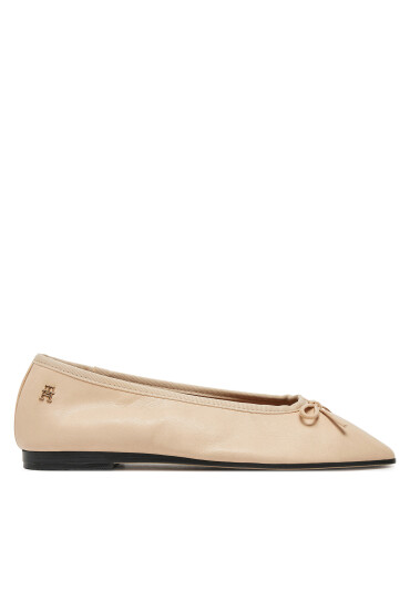 Tommy Hilfiger Балеринки Soft Leather Ballerina Bow FW0FW08355 Розов - Mera.bg