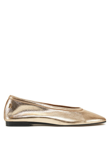 Tommy Hilfiger Балеринки Soft Metal Lthr Ballerina No Bow FW0FW08601 Златист - Mera.bg