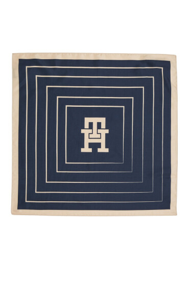 Tommy Hilfiger Бандана Monogram All Over Silk & Box AW0AW15807 Тъмносин - Mera.bg