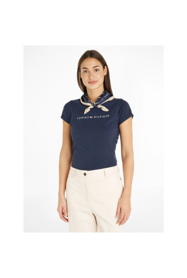 Tommy Hilfiger Бандана Monogram All Over Silk & Box AW0AW15807 Тъмносин - Mera.bg