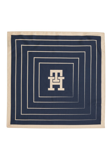 Tommy Hilfiger Бандана Monogram All Over Silk & Box AW0AW15807 Тъмносин - Mera.bg