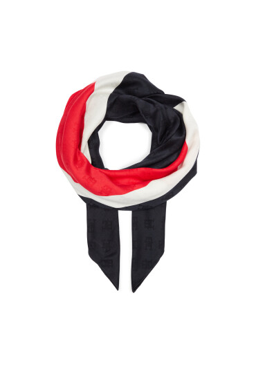 Tommy Hilfiger Бандана Th Contemporary Mono Square AW0AW15797 Тъмносин - Mera.bg
