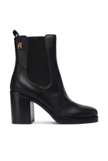 Tommy Hilfiger Боти Square Toe Chelsea High Block Hl FW0FW08844 Черен - Mera.bg