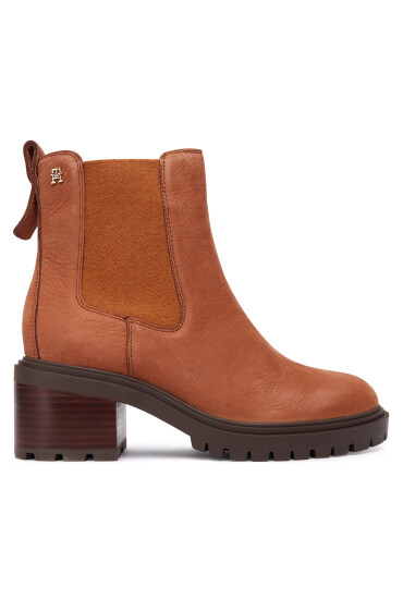 Tommy Hilfiger Боти Th Nubuck Chelsea Cleated Heel FW0FW09158 Кафяв - Mera.bg
