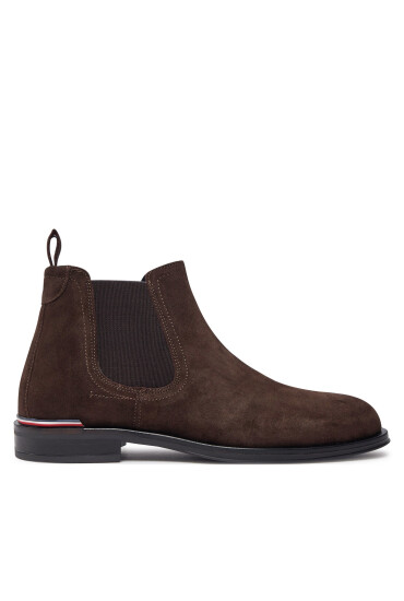 Tommy Hilfiger Боти тип челси Core Rwb Hilfiger Suede Chelsea FM0FM04757 Кафяв - Mera.bg