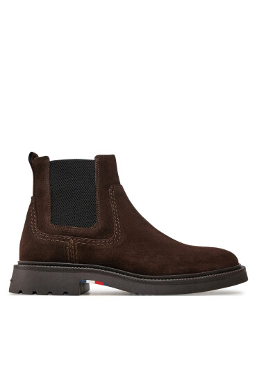 Tommy Hilfiger Боти тип челси Light Hilfiger Suede Chelsea FM0FM05104 Кафяв - Mera.bg
