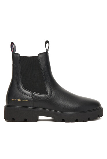 Tommy Hilfiger Боти тип челси Lthr Low Chelsea FW0FW08775 Черен - Mera.bg