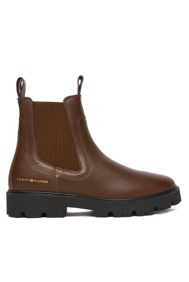 Tommy Hilfiger Боти тип челси Lthr Low Chelsea FW0FW08775 Кафяв - Mera.bg