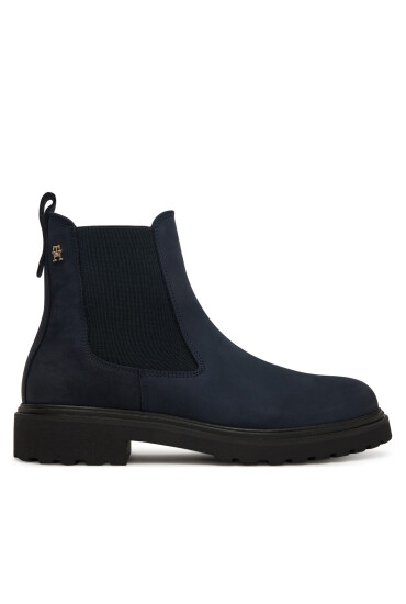 Tommy Hilfiger Боти тип челси Nubuck Cleated FW0FW09041 Тъмносин - Mera.bg
