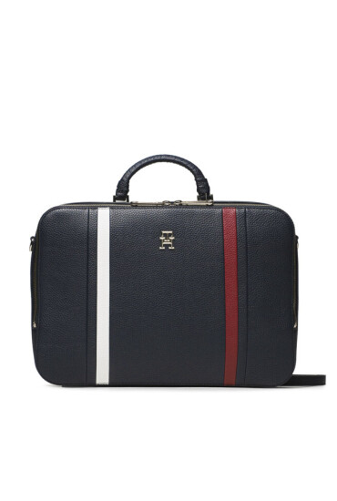 Tommy Hilfiger Чанта за лаптоп Th Emblem Laptop Bag Corp AW0AW15116 Тъмносин - Mera.bg
