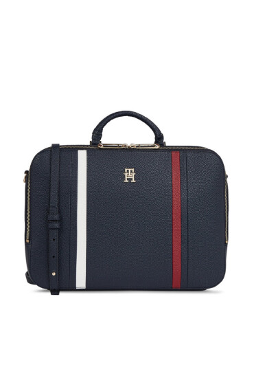 Tommy Hilfiger Чанта за лаптоп Th Emblem Laptop Bag Corp AW0AW15116 Тъмносин - Mera.bg