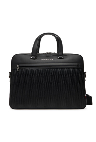 Tommy Hilfiger Чанта за лаптоп Th Woven Computer Bag AM0AM13660 Черен - Mera.bg