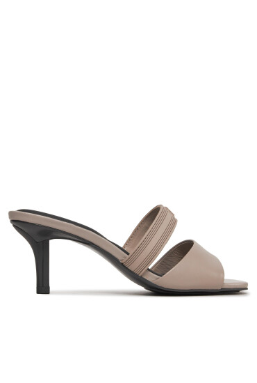 Tommy Hilfiger Чехли Sporty Leather Mule FW0FW07640 Бежов - Mera.bg