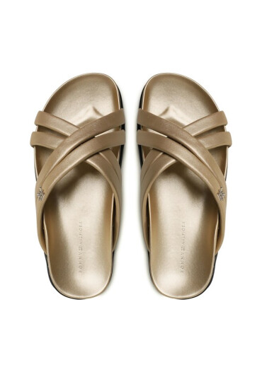 Tommy Hilfiger Чехли Starp Feminine Sandal Golden FW0FW06994 Gold OLJ - Mera.bg