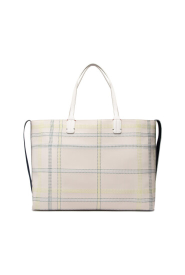 Tommy Hilfiger Дамска чанта Iconic Tommy Tote Check AW0AW12311 AF4 - Mera.bg