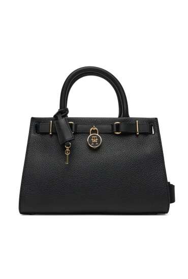 Tommy Hilfiger Дамска чанта American Icon Mini Tote Leather AW0AW17188 Черен - Mera.bg
